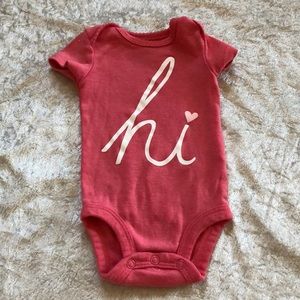 “hi” onesie